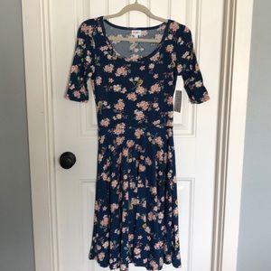 Beautiful Blue Green Floral LuLaRoe Nicole
